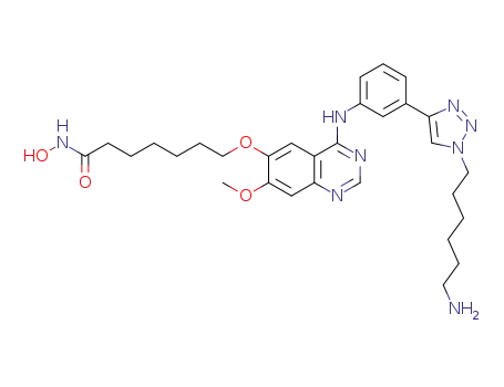 7-(4-(3-(1-(6-aminohexyl)-1H-1,2,3-triazol-4-yl)phenylamino)-7-methoxyquinazolin-6-yloxy)-N-hydroxyheptanamide