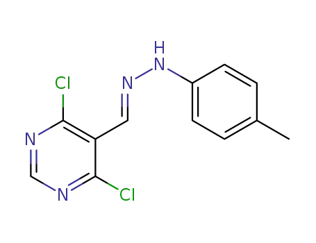 4,6-dichloro-5-((2-p-tolylhydrazono)methyl)pyrimidine