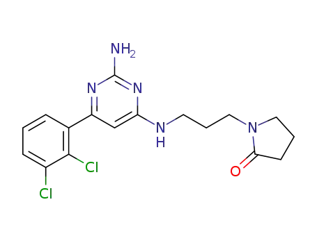 1-(3-{[2-amino-6-(2,3-dichlorophenyl)pyrimidin-4-yl]amino}propyl)pyrrolidin-2-one