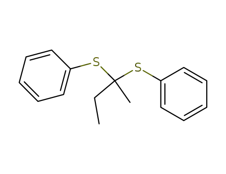 Molecular Structure of 64342-85-4 (Benzene, 1,1'-[(1-methylpropylidene)bis(thio)]bis-)