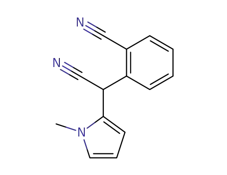 Molecular Structure of 127667-29-2 (2-[CYANO(1-METHYL-1H-PYRROL-2-YL)METHYL]BENZENECARBONITRILE)