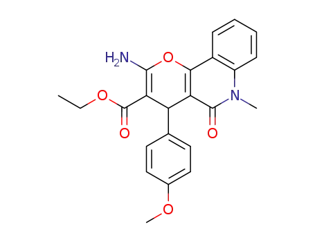 ethyl 2-amino-4-(4-methoxyphenyl)-6-methyl-5-oxo-5,6-dihydro-4H-pyrano[3,2-c]quinoline-3-carboxylate