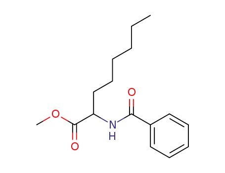Molecular Structure of 87974-80-9 (Octanoic acid, 2-(benzoylamino)-, methyl ester)