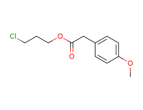 Molecular Structure of 98128-28-0 (3-chloropropyl 2-(4-methoxyphenyl)acetate)