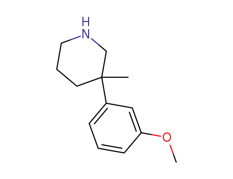 Molecular Structure of 100189-42-2 (3-methyl-3-(m-methoxyphenyl)piperidine)