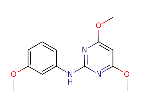 Molecular Structure of 1627898-10-5 (4,6-dimethoxy-2-[(3-methoxyphenyl)amino]pyrimidine)