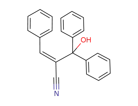 Molecular Structure of 79175-54-5 (Benzenepropanenitrile, b-hydroxy-b-phenyl-a-(phenylmethylene)-, (Z)-)