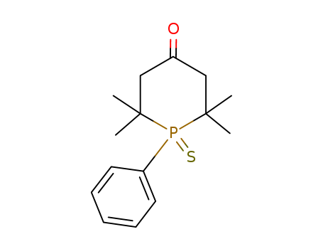 4-Phosphorinanone, 2,2,6,6-tetramethyl-1-phenyl-, 1-sulfide