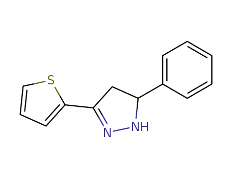 5-phenyl-3-thiophen-2-yl-4,5-dihydro-1<i>H</i>-pyrazole
