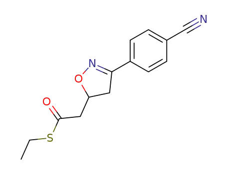 5-Isoxazoleethanethioic acid, 3-(4-cyanophenyl)-4,5-dihydro-, S-ethyl
ester