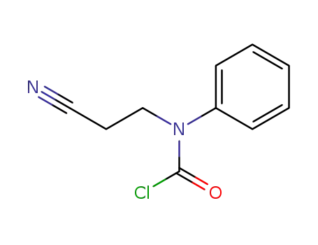 Molecular Structure of 55239-80-0 (N-(2-cyanoethyl)-carbanilic acid chloride)