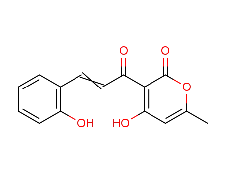 2H-Pyran-2-one,
4-hydroxy-3-[3-(2-hydroxyphenyl)-1-oxo-2-propenyl]-6-methyl-