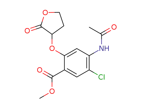 Benzoic acid,
4-(acetylamino)-5-chloro-2-[(tetrahydro-2-oxo-3-furanyl)oxy]-, methyl
ester