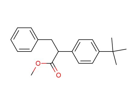 Molecular Structure of 320342-75-4 (methyl 2-(4-(tert-butyl)phenyl)-3-phenylpropanoate)