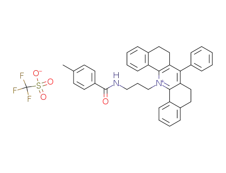 Trifluoro-methanesulfonate14-[3-(4-methyl-benzoylamino)-propyl]-7-phenyl-5,6,8,9-tetrahydro-dibenzo[c,h]acridinium;