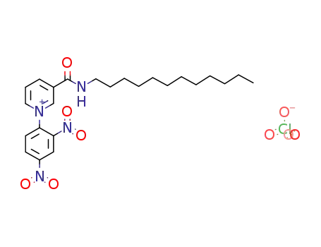 Molecular Structure of 88704-69-2 (Pyridinium, 1-(2,4-dinitrophenyl)-3-[(dodecylamino)carbonyl]-,perchlorate)