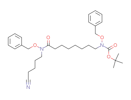 15-(tert-butoxycarbonyl)-6,15-bis(benzyloxy)-7-oxo-6,15-diazapentadecanenitrile