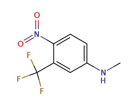 Molecular Structure of 52807-22-4 (N-methyl-4'-nitro-3'-(trifluoromethyl)aniline)