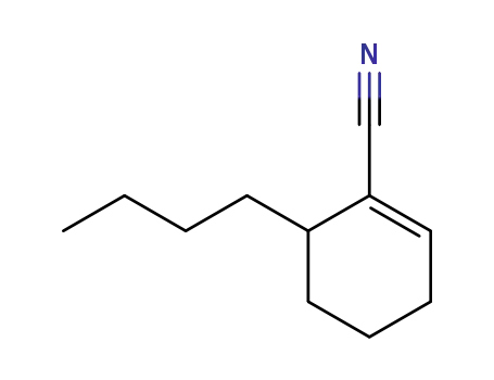 Molecular Structure of 130252-06-1 (n-Butyl-6 cyano-1 cyclohexene)