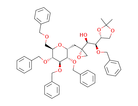 (1S,2S)-2-Benzyloxy-2-((R)-2,2-dimethyl-[1,3]dioxolan-4-yl)-1-[(S)-2-((2R,3S,4R,5R,6R)-3,4,5-tris-benzyloxy-6-benzyloxymethyl-tetrahydro-pyran-2-ylmethyl)-oxiranyl]-ethanol