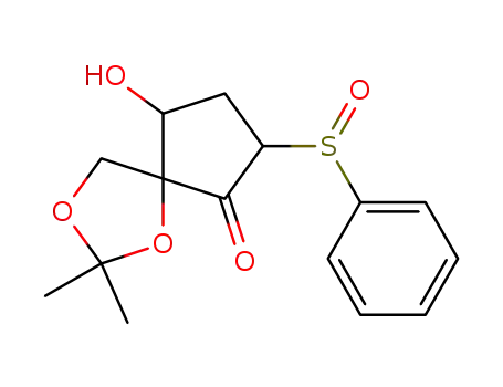 1,3-Dioxaspiro[4.4]nonan-6-one,
9-hydroxy-2,2-dimethyl-7-(phenylsulfinyl)-