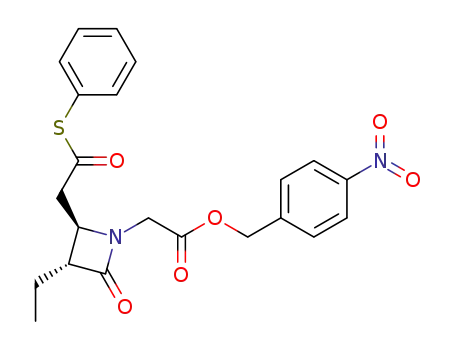 ((3R,4R)-3-Ethyl-2-oxo-4-phenylsulfanylcarbonylmethyl-azetidin-1-yl)-acetic acid 4-nitro-benzyl ester