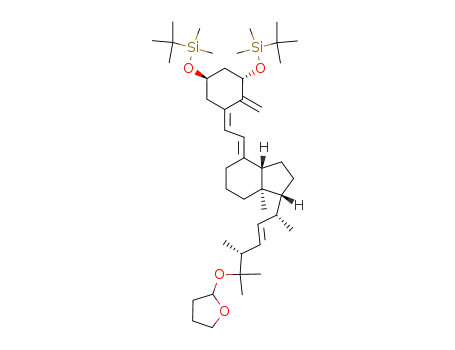 2-((E)-(2R,5R)-5-{(1R,3aS,7aR)-4-[2-[(3S,5R)-3,5-Bis-(tert-butyl-dimethyl-silanyloxy)-2-methylene-cyclohex-(Z)-ylidene]-eth-(E)-ylidene]-7a-methyl-octahydro-inden-1-yl}-1,1,2-trimethyl-hex-3-enyloxy)-tetrahydro-furan