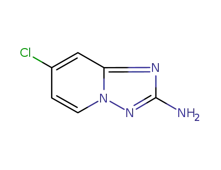 Molecular Structure of 1131410-85-9 (7-Chloro-[1,2,4]triazolo[1,5-a]pyridin-2-ylamine)