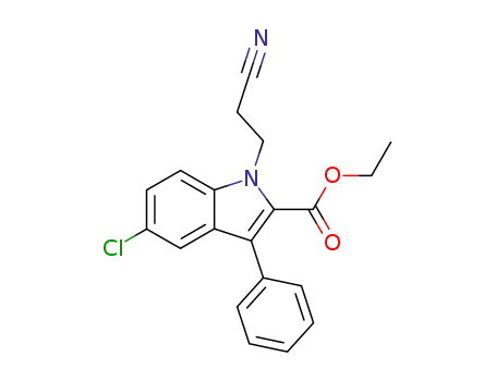 5-Chloro-1-(2-cyano-ethyl)-3-phenyl-1H-indole-2-carboxylic acid ethyl ester