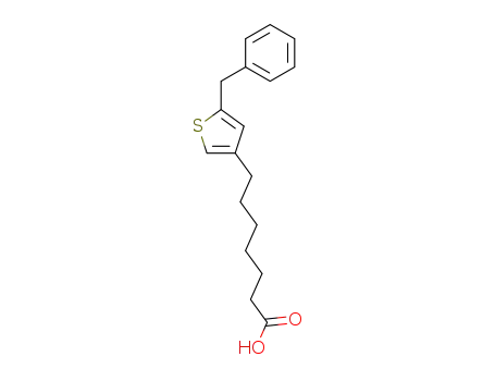 Molecular Structure of 142422-50-2 (3-Thiopheneheptanoic acid, 5-(phenylmethyl)-)