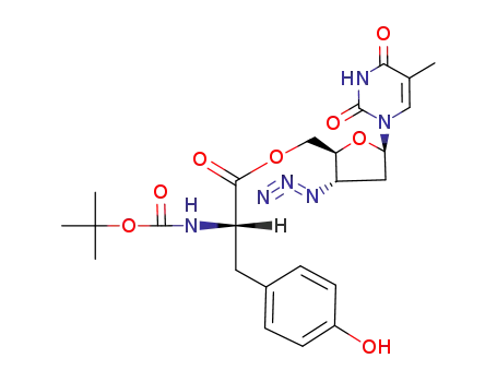 (S)-2-tert-Butoxycarbonylamino-3-(4-hydroxy-phenyl)-propionic acid (2S,3S,5R)-3-azido-5-(5-methyl-2,4-dioxo-3,4-dihydro-2H-pyrimidin-1-yl)-tetrahydro-furan-2-ylmethyl ester