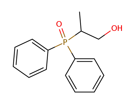 Molecular Structure of 89841-28-1 (1-Propanol, 2-(diphenylphosphinyl)-)