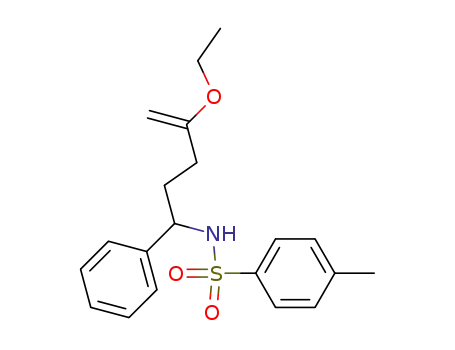 Molecular Structure of 106419-27-6 (N-(4-Ethoxy-1-phenyl-pent-4-enyl)-4-methyl-benzenesulfonamide)