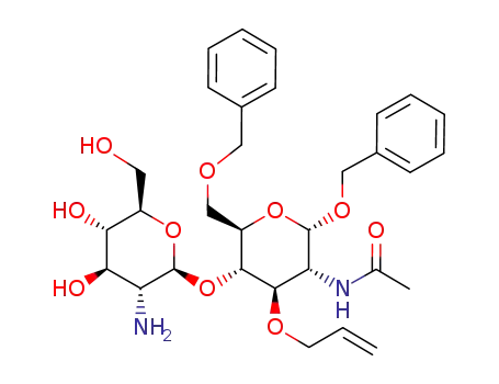 benzyl 2-acetamido-3-O-allyl-4-O-(2-amino-2-deoxy-β-D-glucopyranosyl)-6-O-benzyl-2-deoxy-α-D-glucopyranoside