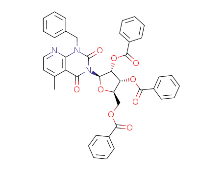 1-benzyl-5-methyl-3-(2',3',5'-tri-O-benzoyl-β-D-ribofuranosyl)pyrido<2,3-d>pyrimidine-2,4(1H,3H)-dione