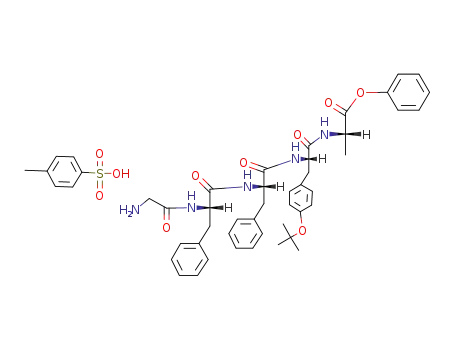 Molecular Structure of 86096-07-3 ((S)-2-[(S)-2-{(S)-2-[(S)-2-(2-Amino-acetylamino)-3-phenyl-propionylamino]-3-phenyl-propionylamino}-3-(4-tert-butoxy-phenyl)-propionylamino]-propionic acid phenyl ester; compound with toluene-4-sulfonic acid)