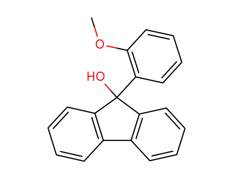 Molecular Structure of 91531-65-6 (9H-Fluoren-9-ol, 9-(2-methoxyphenyl)-)