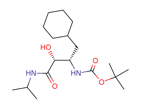 Molecular Structure of 119600-98-5 (Boc-cyclohexylnorstatine isopropylamide)