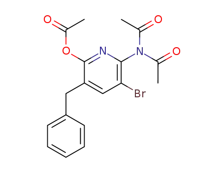 6-acetoxy-2-(N,N-diacetylamino)-5-benzyl-3-bromopyridine