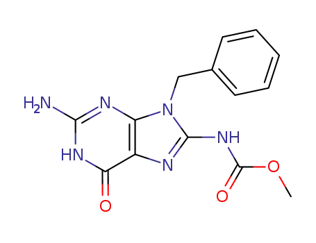 Carbamic acid,
[2-amino-6,9-dihydro-6-oxo-9-(phenylmethyl)-1H-purin-8-yl]-, methyl
ester