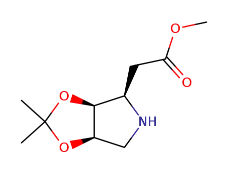 (2R,3S,4R)-methyl (3,4-O-isopropylidenedioxypyrrolidin-2-yl)acetate