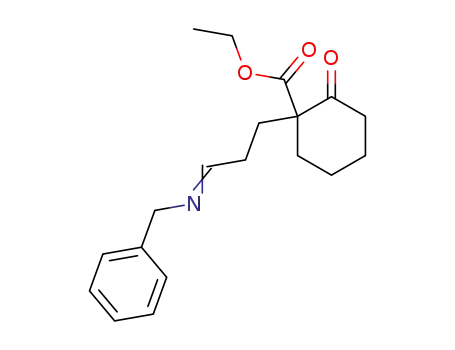 1-{3-[(E)-Benzylimino]-propyl}-2-oxo-cyclohexanecarboxylic acid ethyl ester