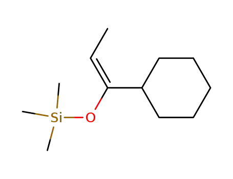Molecular Structure of 76437-07-5 (Silane, [(1-cyclohexyl-1-propenyl)oxy]trimethyl-, (E)-)