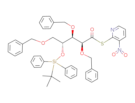 2-<2,3,5-tri-O-benzyl-4-O-(tert-butyldiphenylsilyl)-D-arabinonoyl>thio-3-nitropyridine