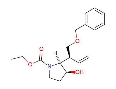 (+/-)-2(R<sup>*</sup>)-<3(R<sup>*</sup>)-<4-(benzyloxy)but-1-enyl>>-1-(ethoxycarbonyl)-3(R<sup>*</sup>)-hydroxypyrrolidine