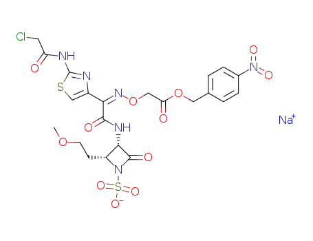 sodium (3S,4R)-3-<2-(2-chloroacetamidothiazol-4-yl)-(Z)-2-(4-nitrobenzyloxycarbonylmethoxyimino)acetamido>-4-(2-methoxyethyl)-2-azetidinone-1-sulfonate