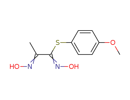 Propanimidothioic acid, N-hydroxy-2-(hydroxyimino)-, 4-methoxyphenyl
ester