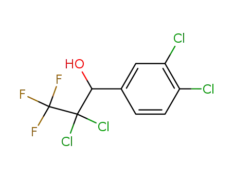 Molecular Structure of 106019-02-7 (Benzenemethanol, 3,4-dichloro-a-(1,1-dichloro-2,2,2-trifluoroethyl)-)