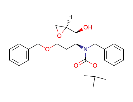 Molecular Structure of 142545-23-1 (4(S)-(N-Benzyl-N-tert-butoxycarbonyl)amino-6-benzyloxy-1,2-2(S)-epoxy-3(S)-hydroxyhexane)