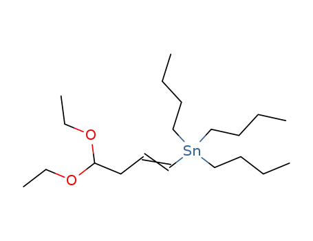 Molecular Structure of 128838-90-4 (Stannane, tributyl(4,4-diethoxy-1-butenyl)-, (E)-)